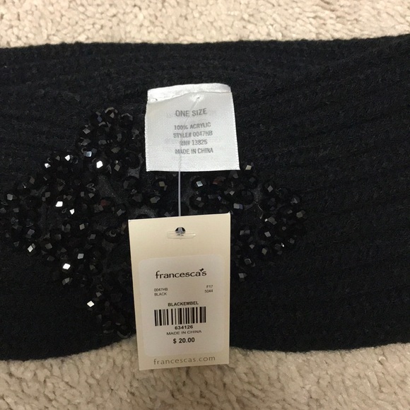 Francesca’s Black Embellished Turban - Picture 3 of 3